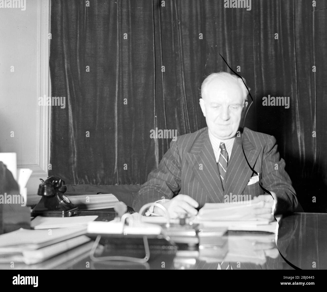 Lord Woolton Minister of Food. - 1940 Stock Photo