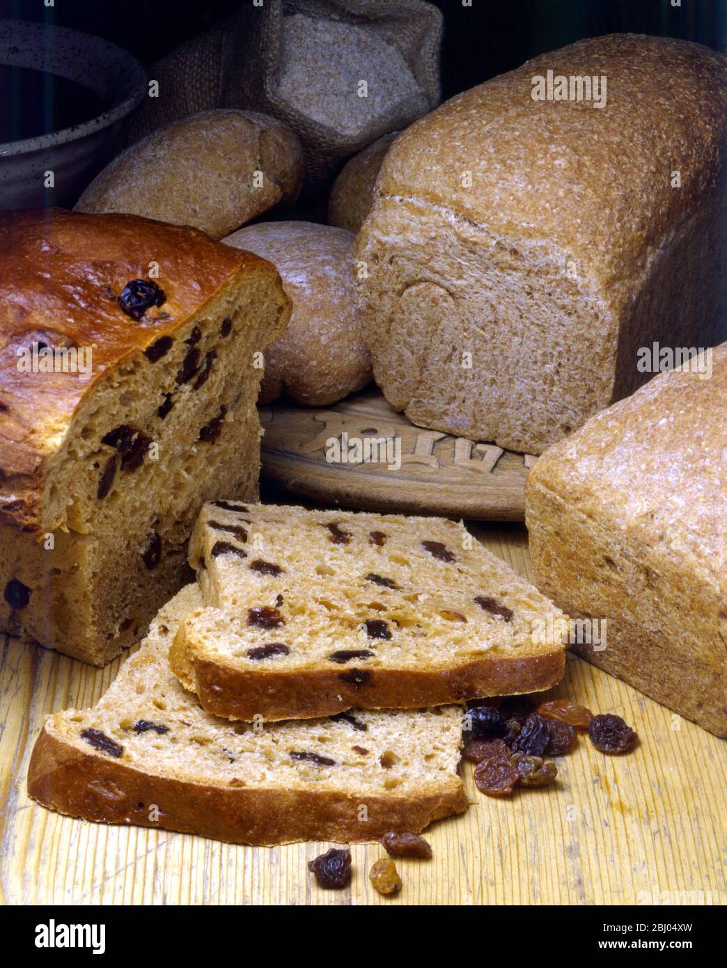 Brown Bread - Quick brown Bread and Barmbrack Stock Photo