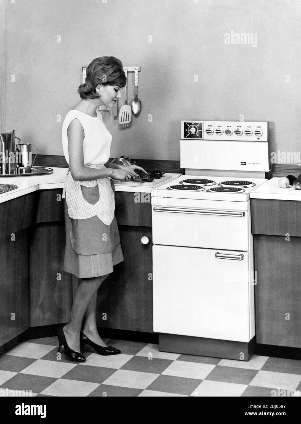 1950s Kitchen - Stock Photo