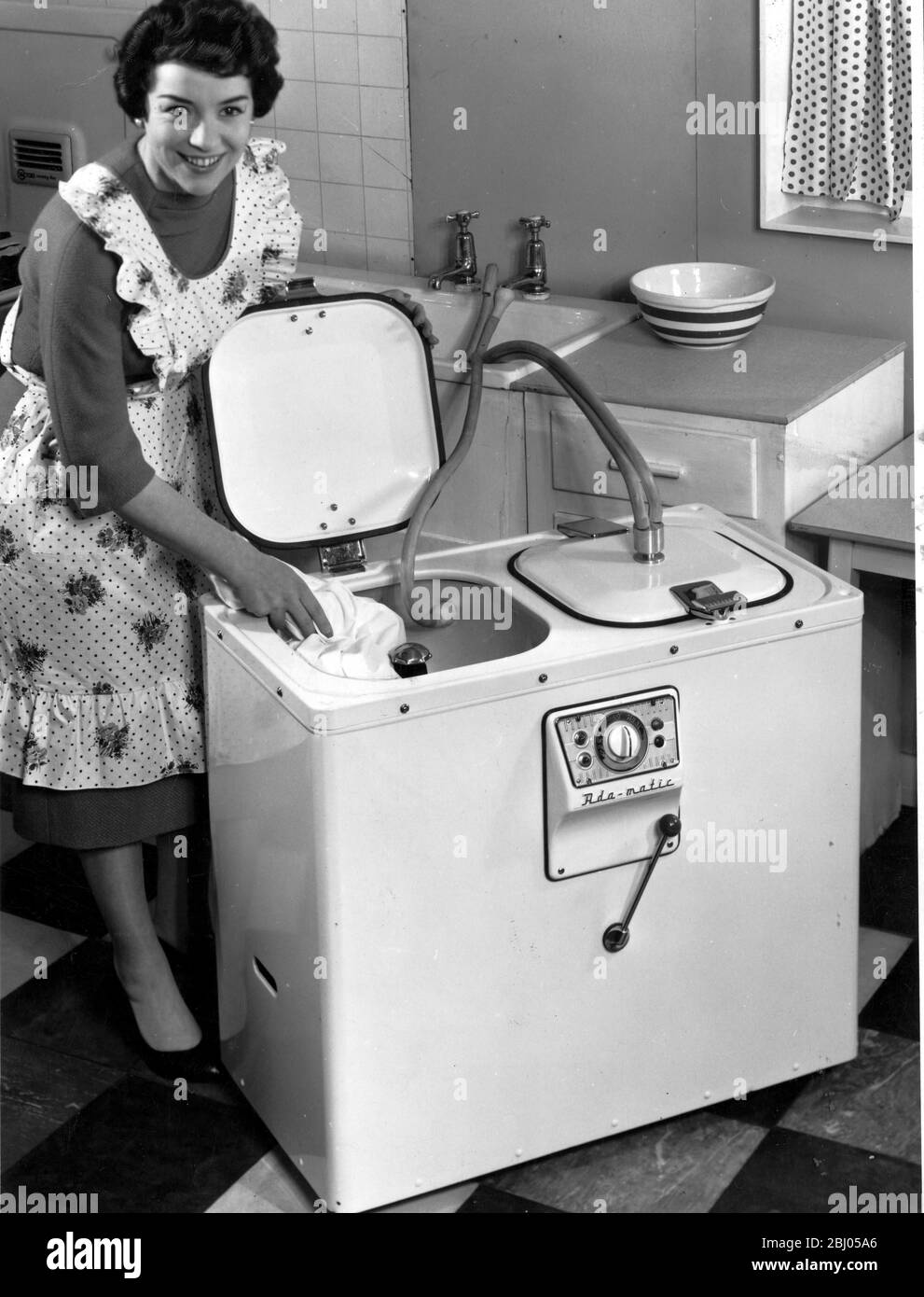Washing machine Twin Tub 1959 Stock Photo