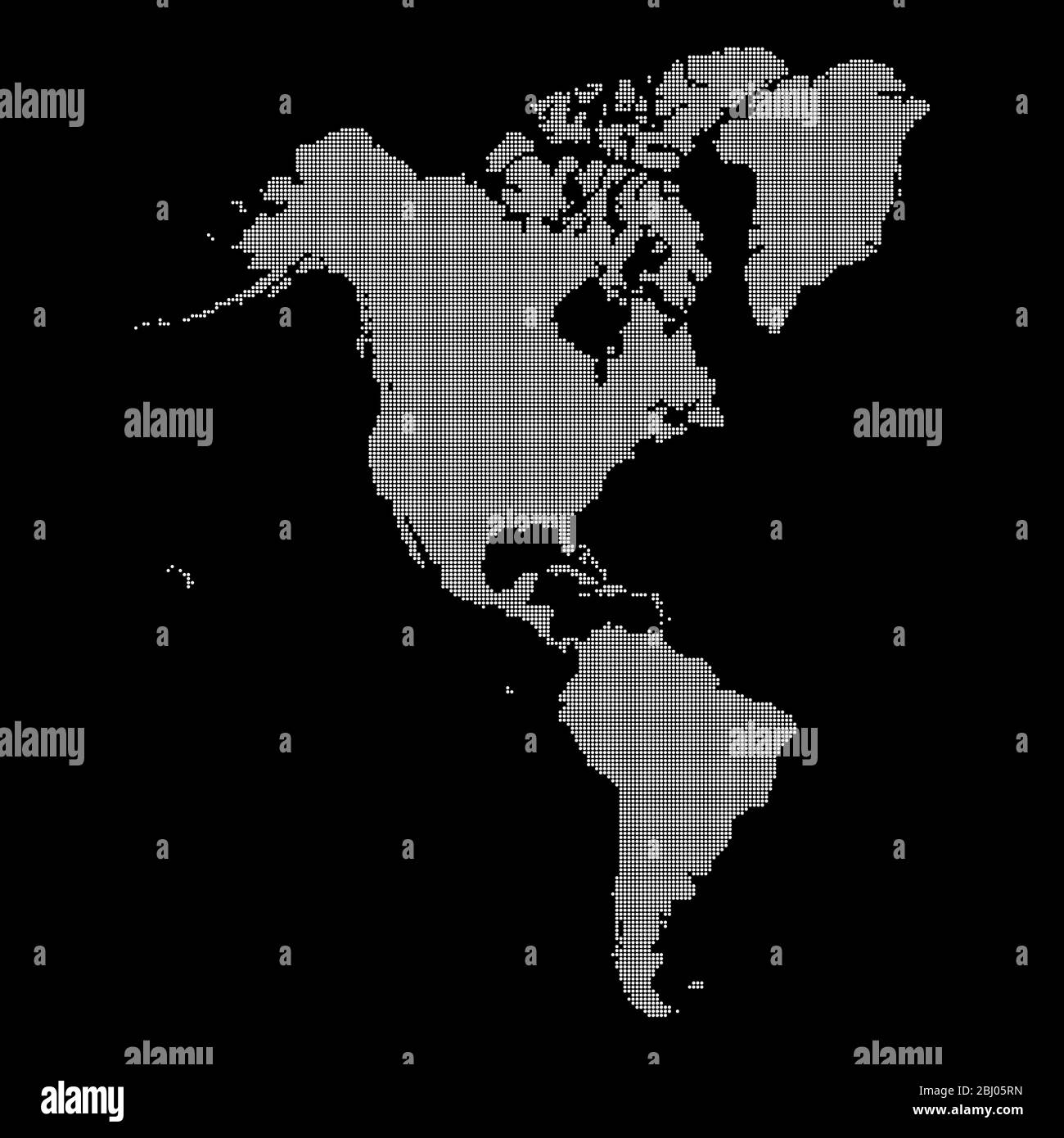 The Americas map made from halftone dot pattern Stock Vector Image ...