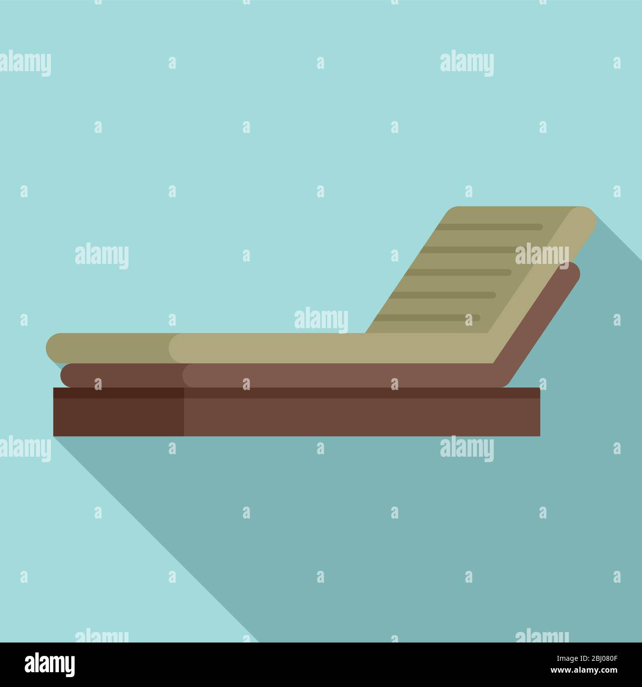 Soft outdoor chair icon. Flat illustration of soft outdoor chair vector ...
