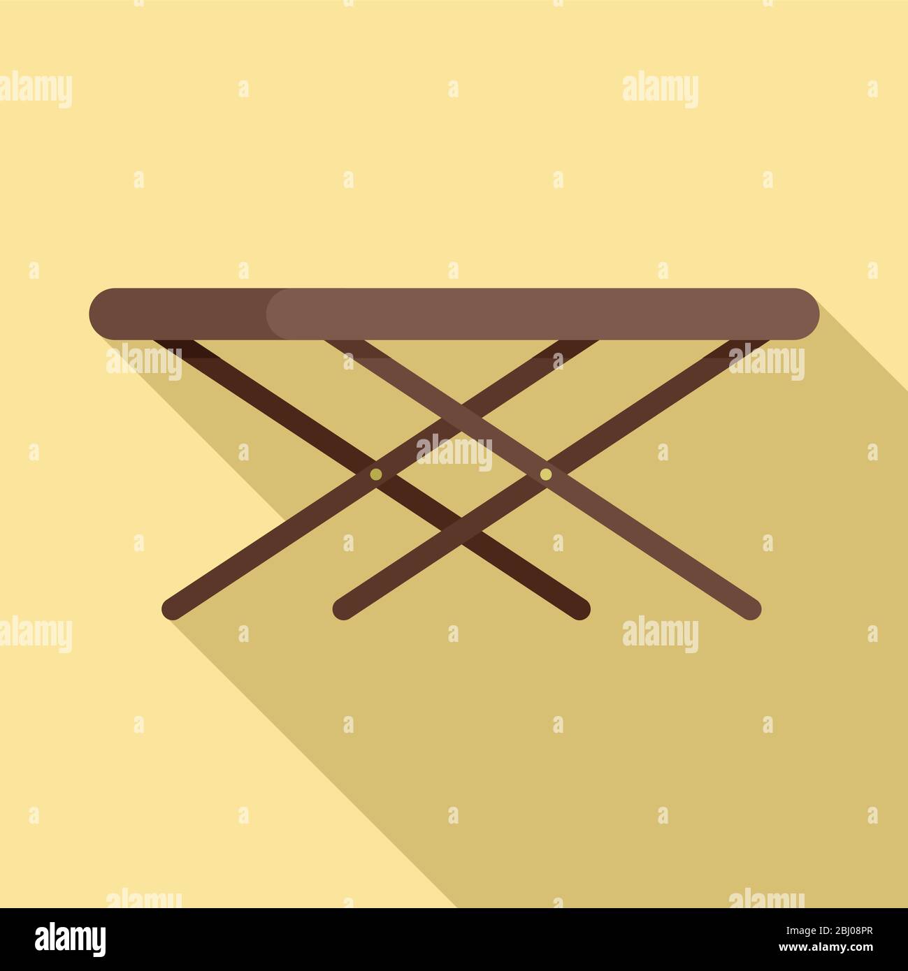 Portable outdoor table icon. Flat illustration of portable outdoor ...