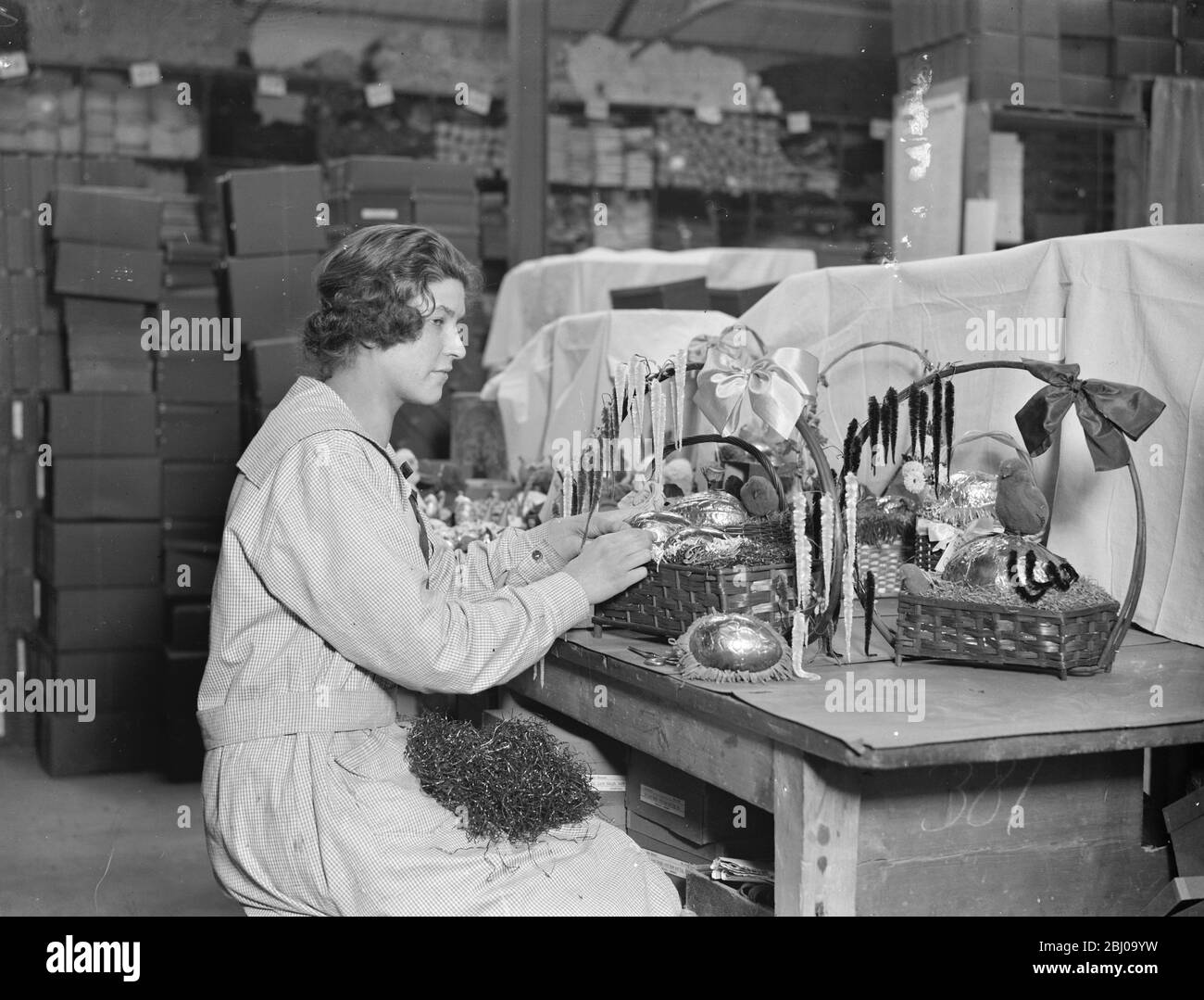 Easter novelties at Pascalls , Mitcham 19 February 1924 Stock Photo