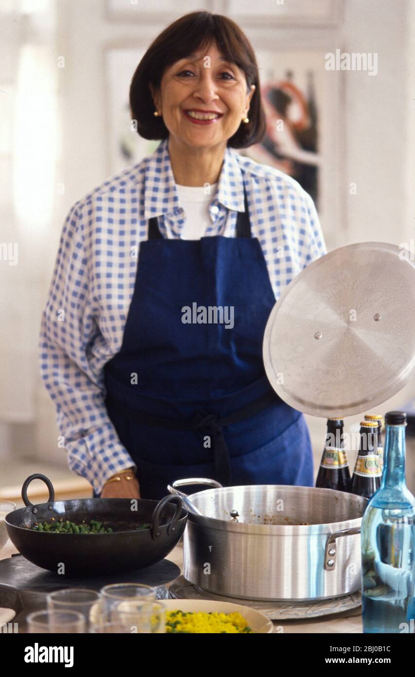 Maddhur Jaffray cooking recipes from her book - Maddur Jaffrays Ultimate Curry Book - Stock Photo