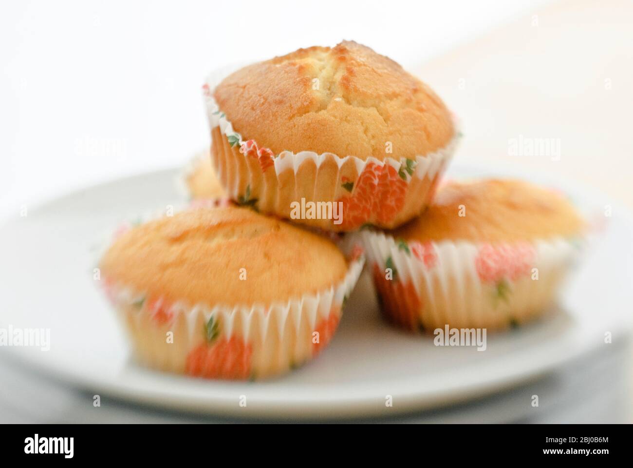 Muffin made to Portuguese Bollo de Arroz recipe, made with rice flour and gluten free flour - Stock Photo