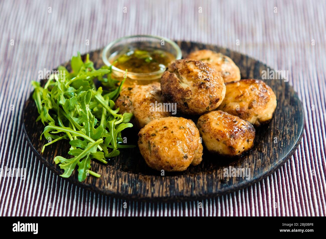 Spicy Thai chicken patties Stock Photo Alamy