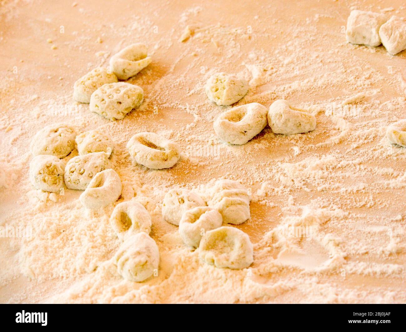 Homemade gnocchi ready to cook - Stock Photo