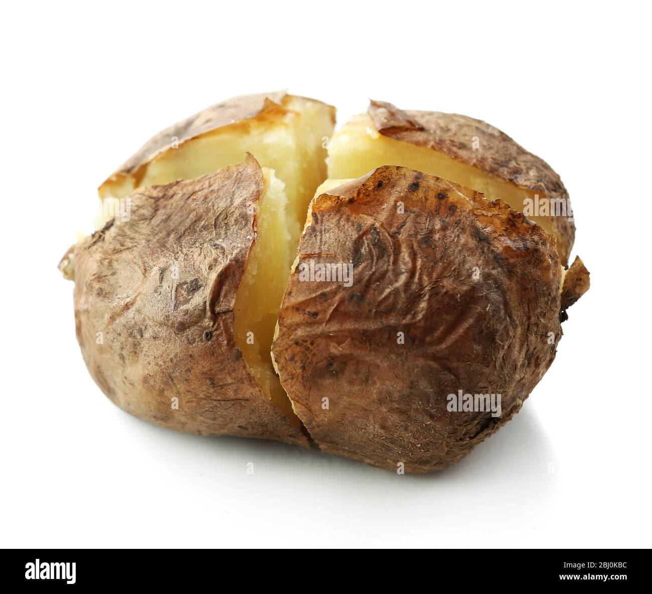 Baked potato isolated on white Stock Photo - Alamy