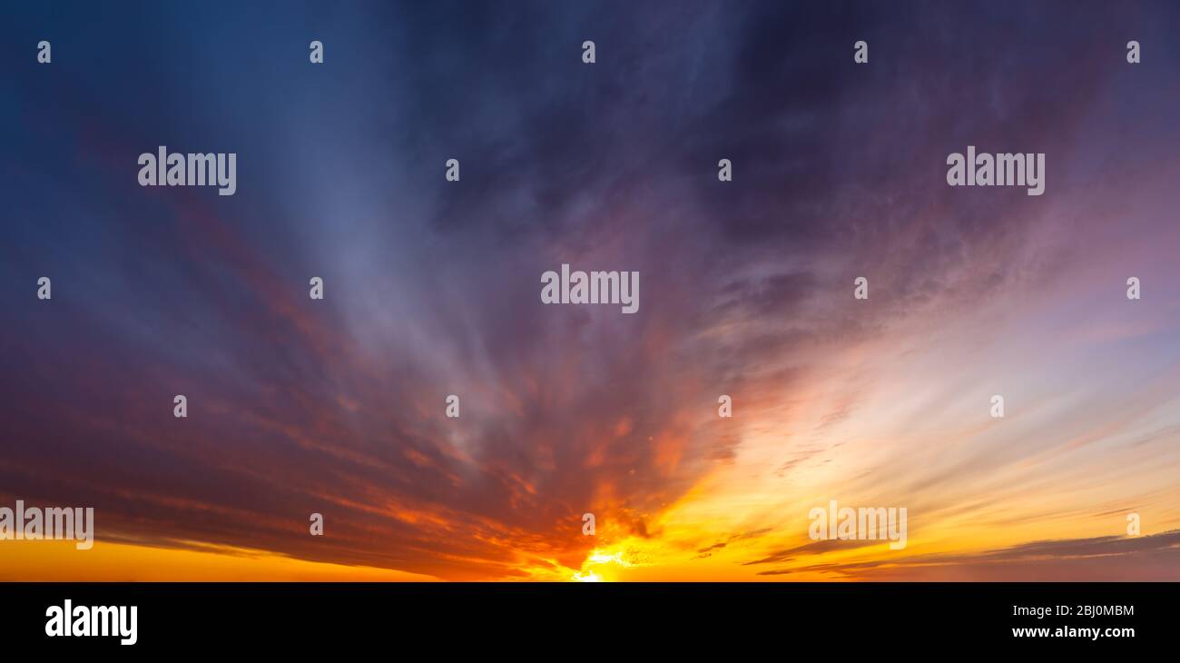 beautiful evening sky after sunset Stock Photo