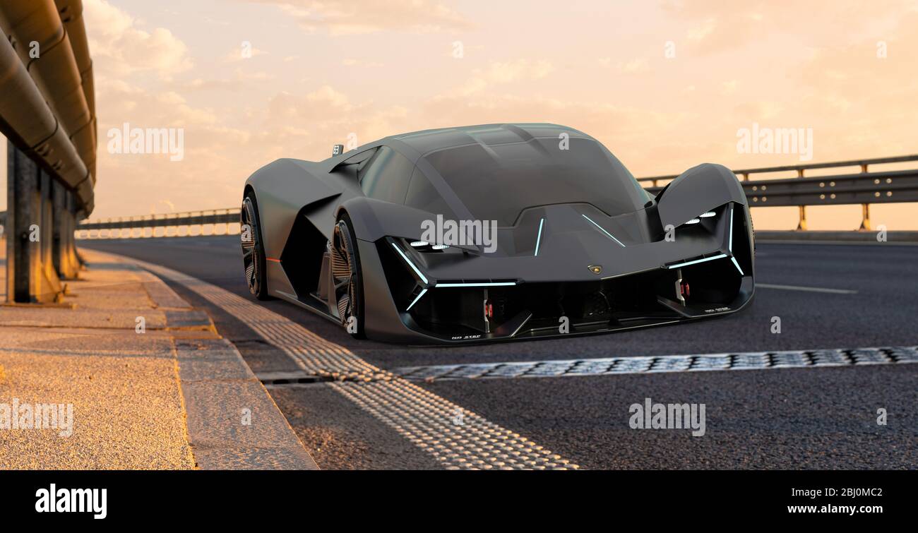 Lamborghini Terzo Millennio-sports electric supercar Stock Photo