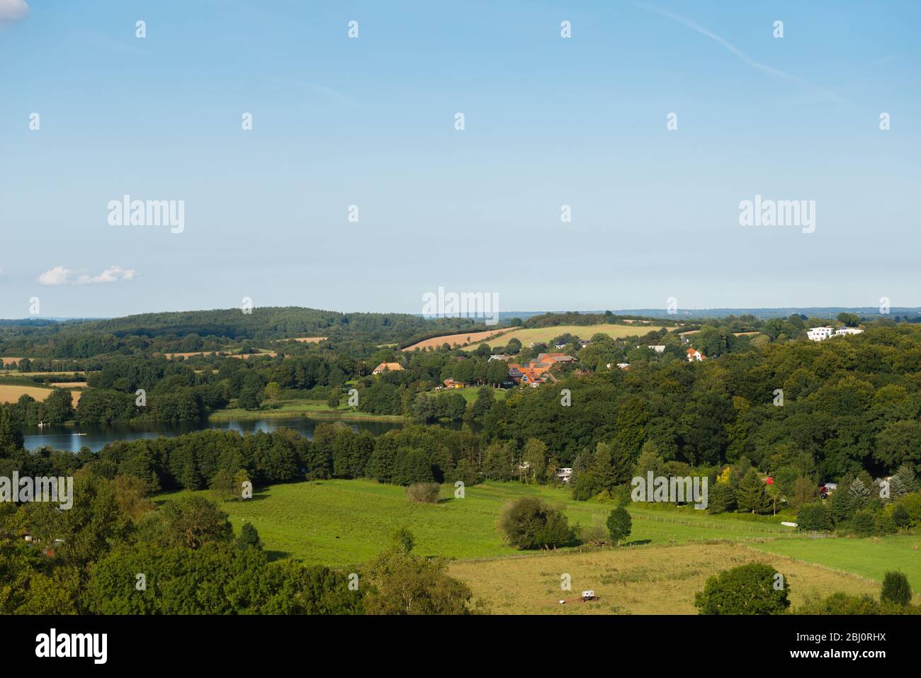 Bird´s eye view of Bad Segeberg, Kreis or district Bad Segeberg, Schleswig-Holstein, North Germany, Central Europe Stock Photo