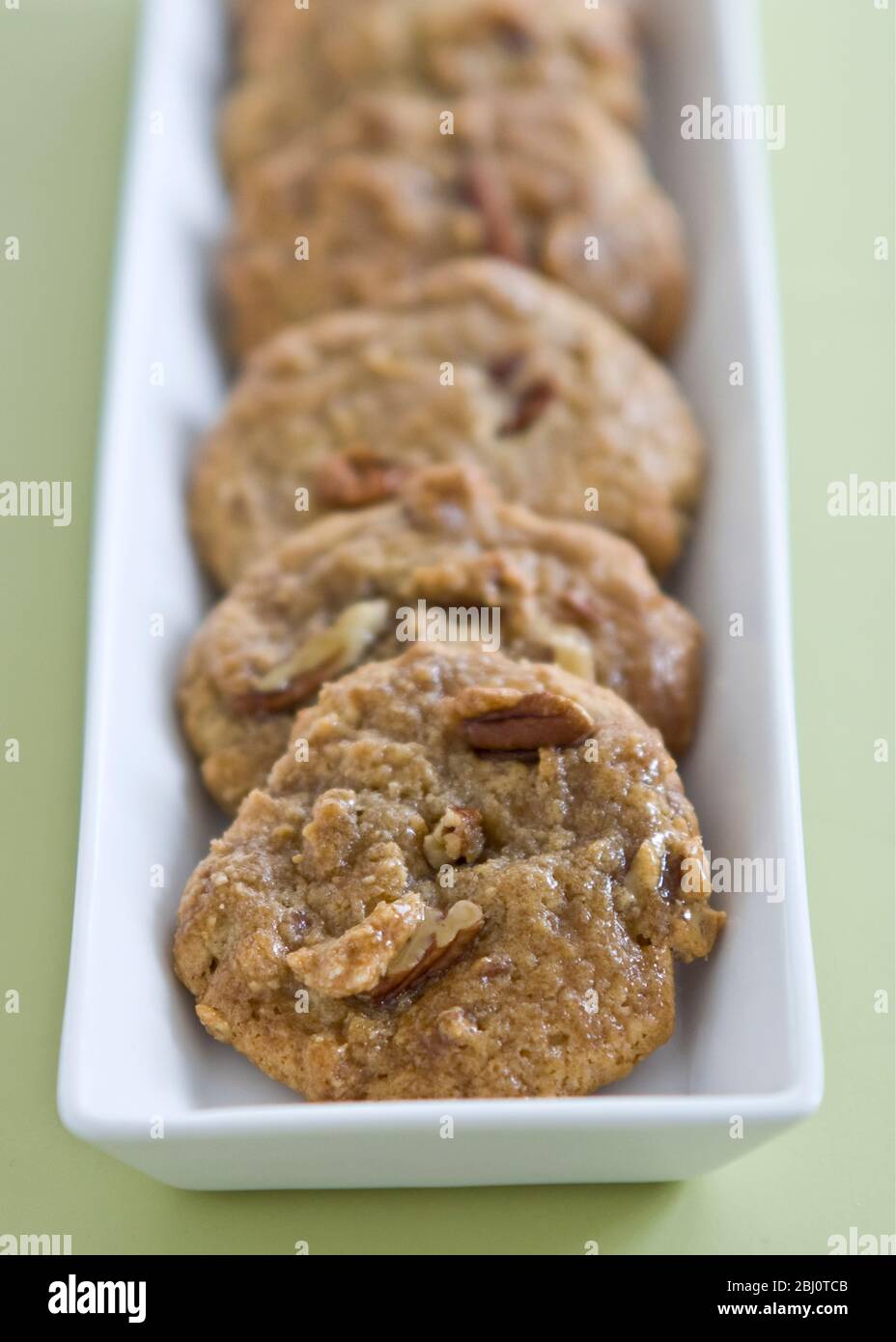Caramel pecan cookies - Stock Photo