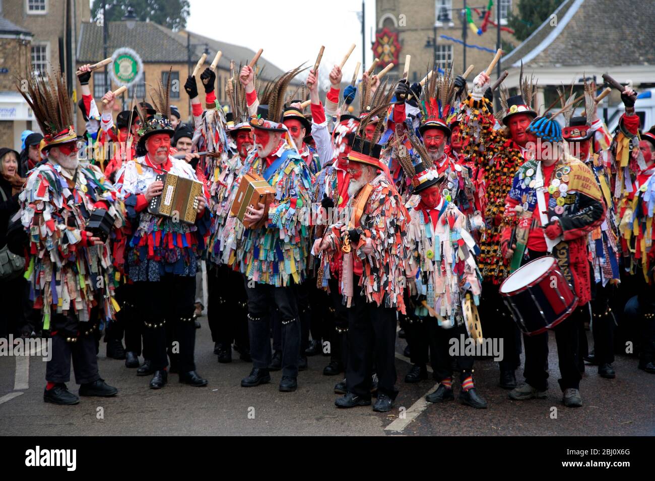The Red Leicester Morris dancers, Whittlesey Straw Bear Festival