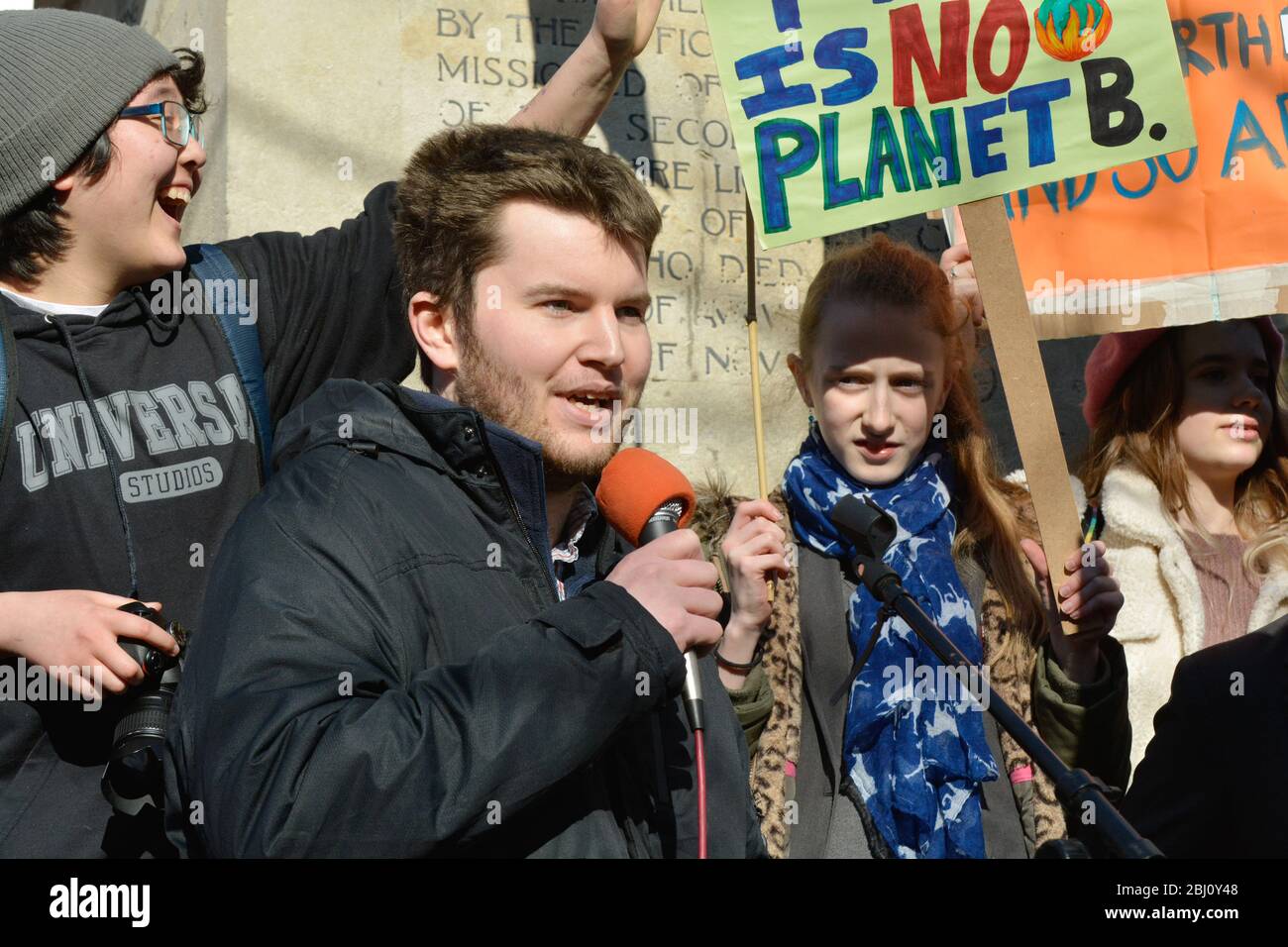 School pupils call for radical climate action in UK-wide strike in which more than 10,000 young people from around the country took part  - Robert Nix Stock Photo