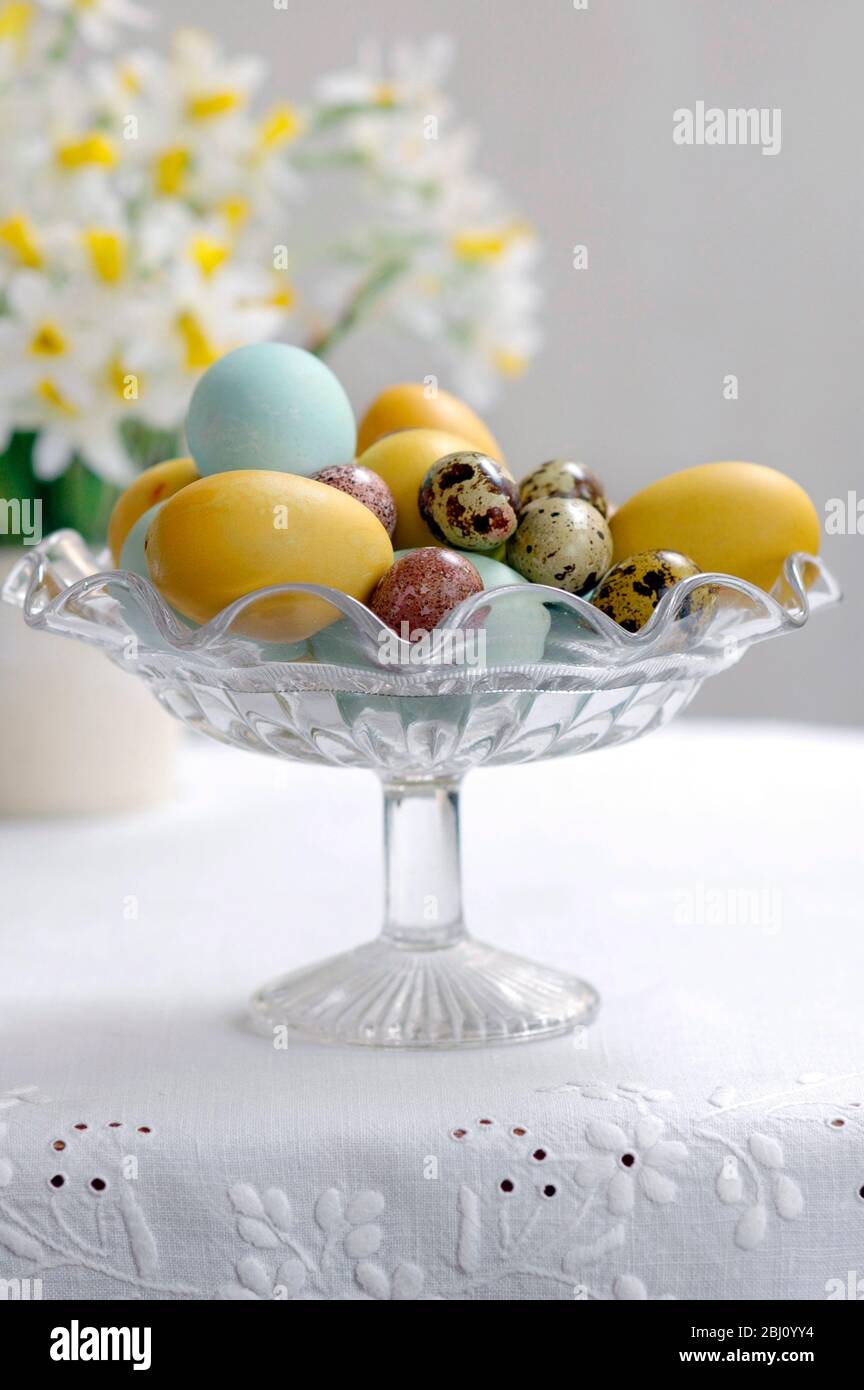Decorative painted eggs for Easter - Stock Photo