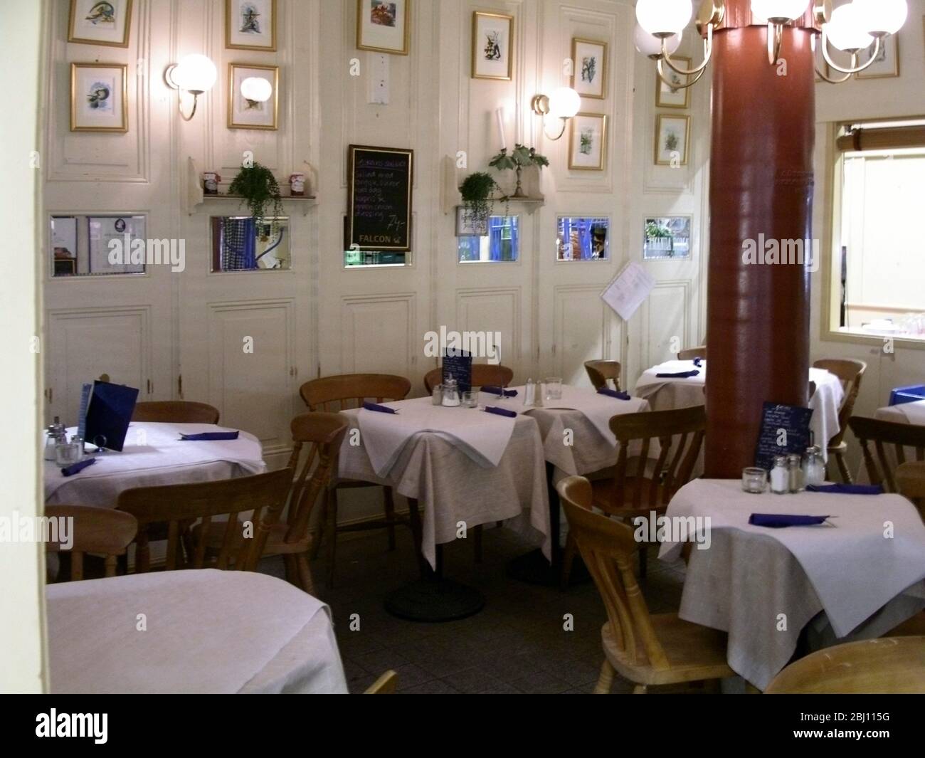 Dining room/restaurant at covered market (Saluhallen) in Gothenburg Sweden - Stock Photo