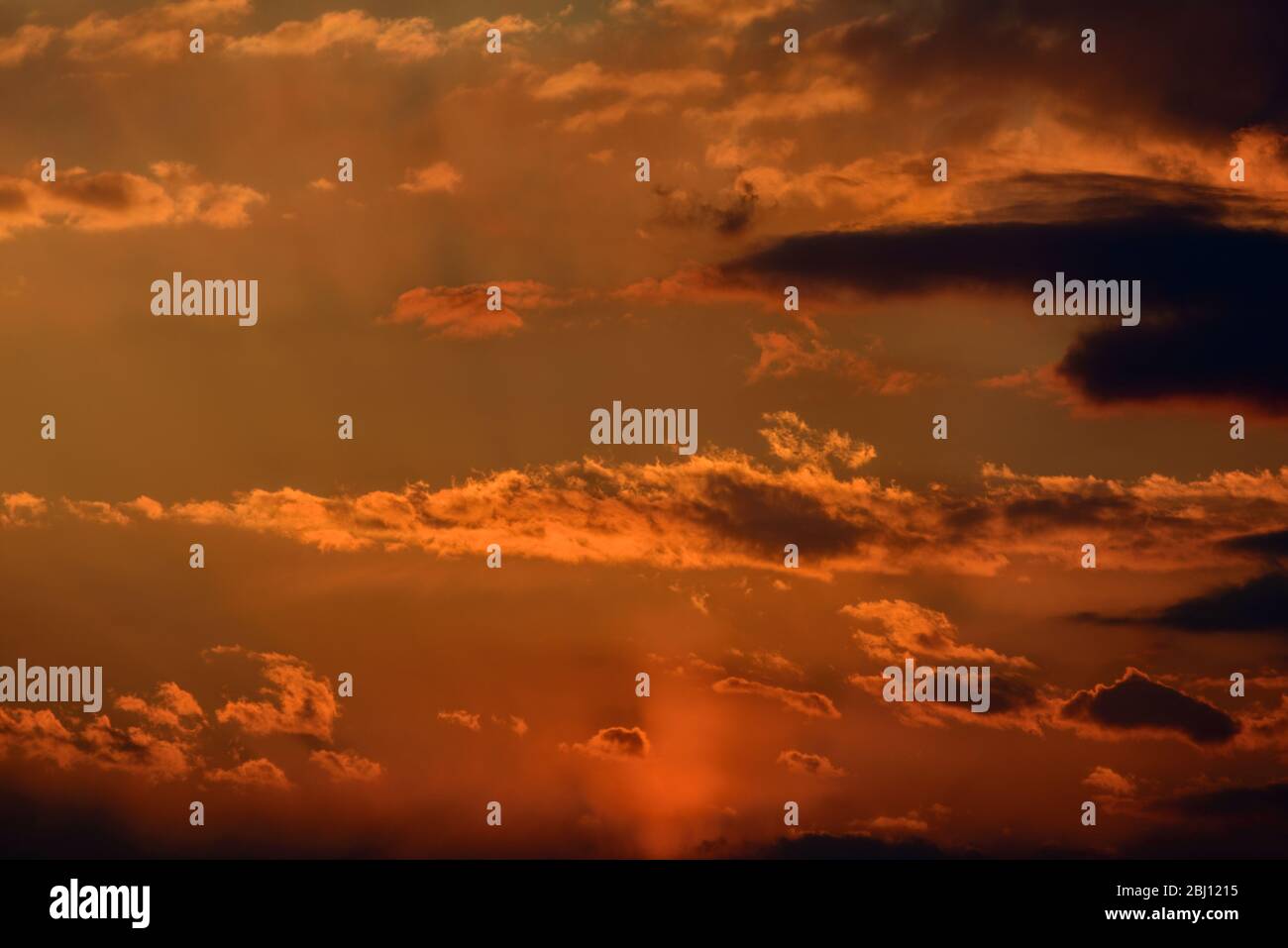 Sunset sky with clouds. Nature background Stock Photo - Alamy