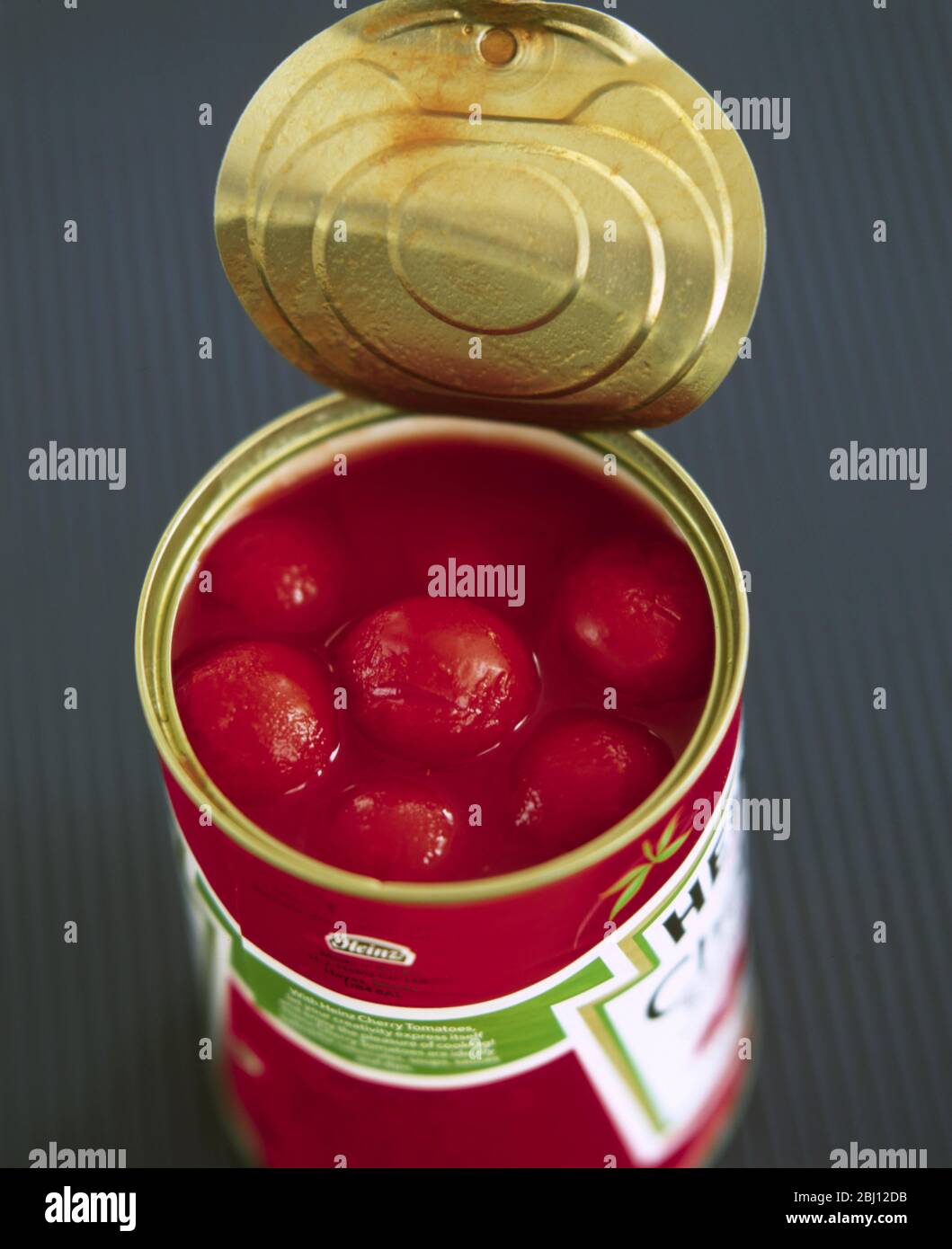 Canned cherry tomatoes - Stock Photo