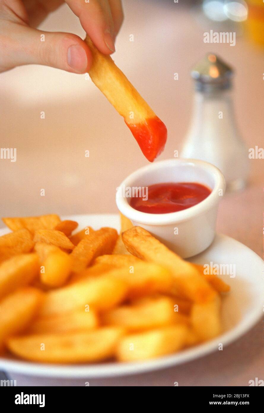 Dipping chip - Stock Photo