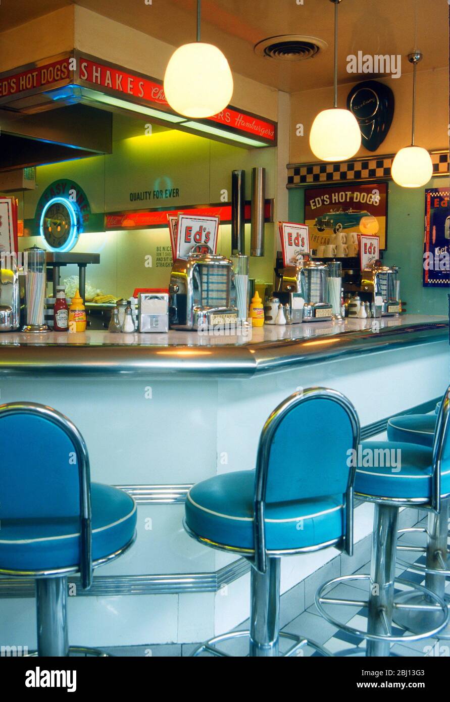 Ed's diner - view Stock Photo - Alamy