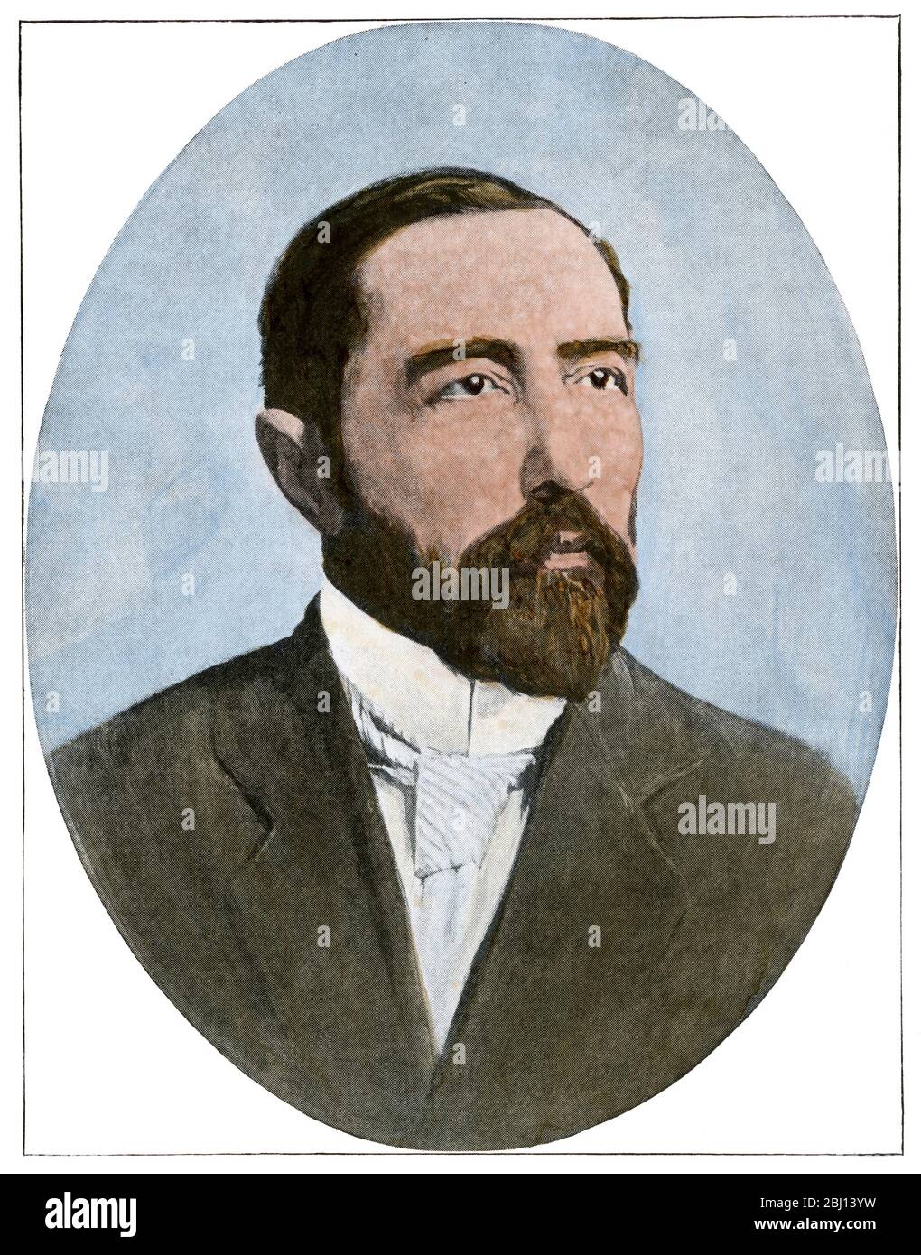 Author Joseph Conrad. Hand-colored halftone of an illustration Stock Photo