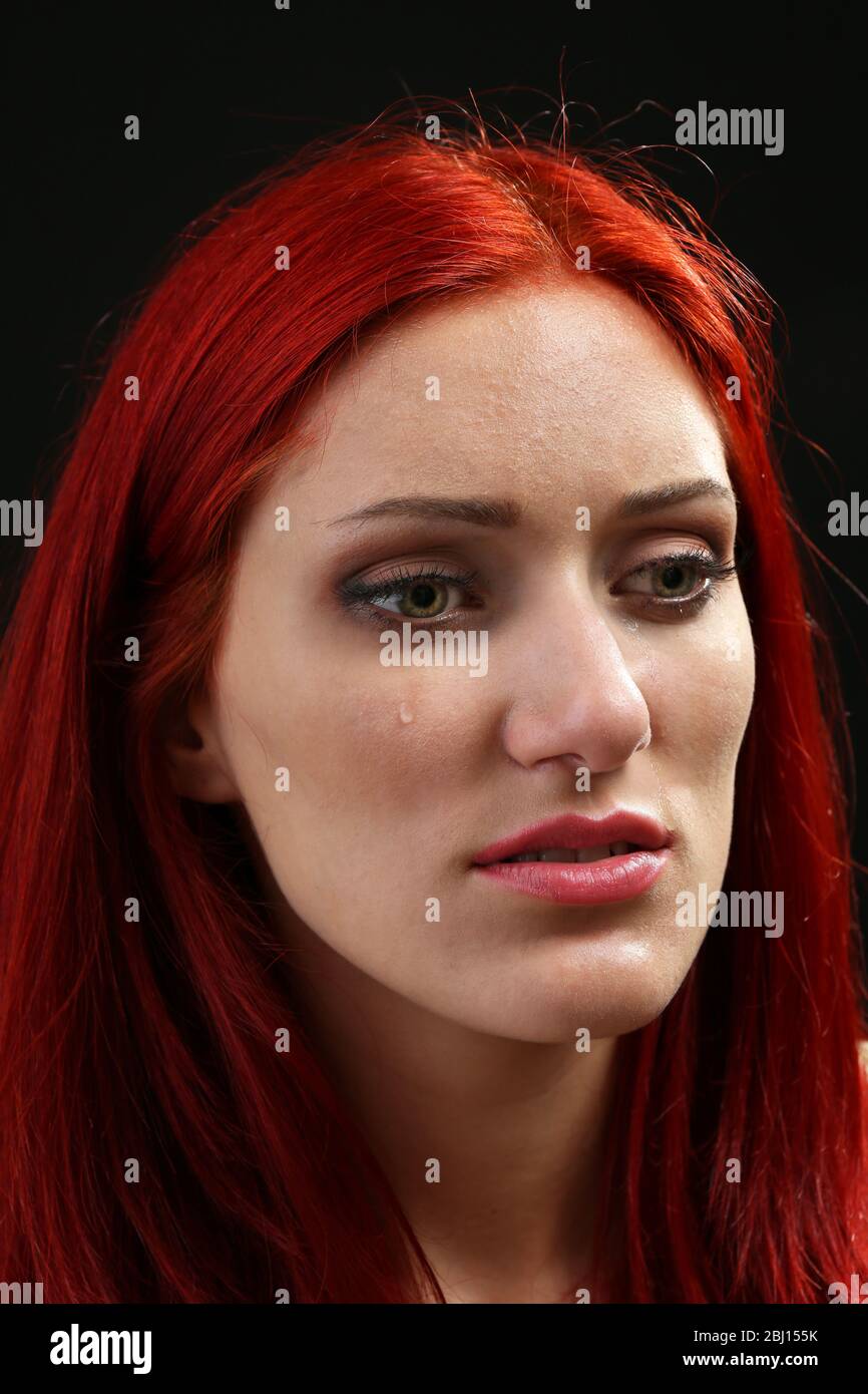 Close up of teary eye hi-res stock photography and images - Alamy