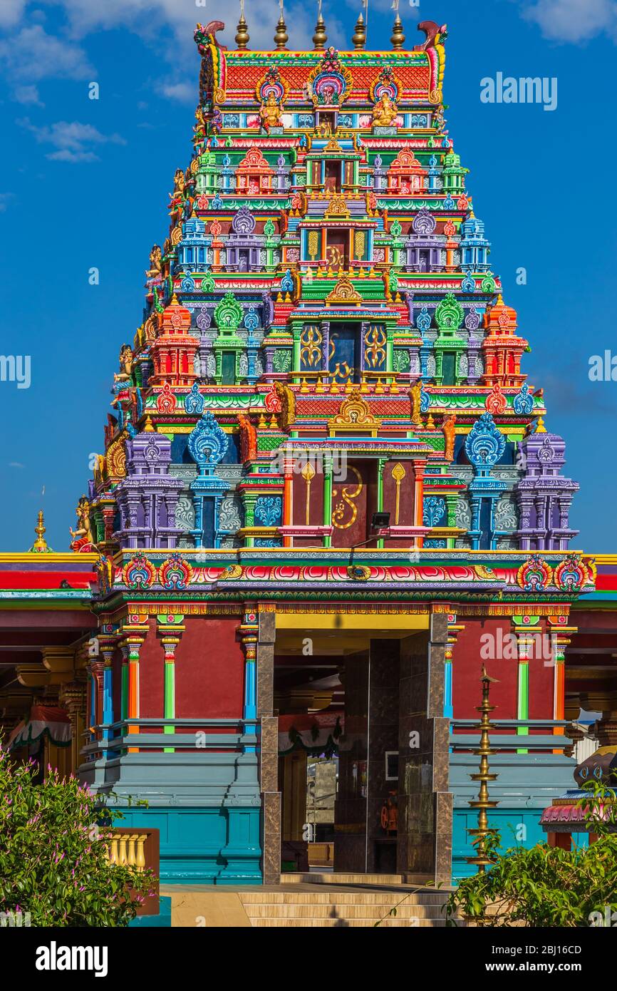 Close up view of the Sri Siva Subramaniya Hindu Temple, Nadi, Fiji Stock Photo