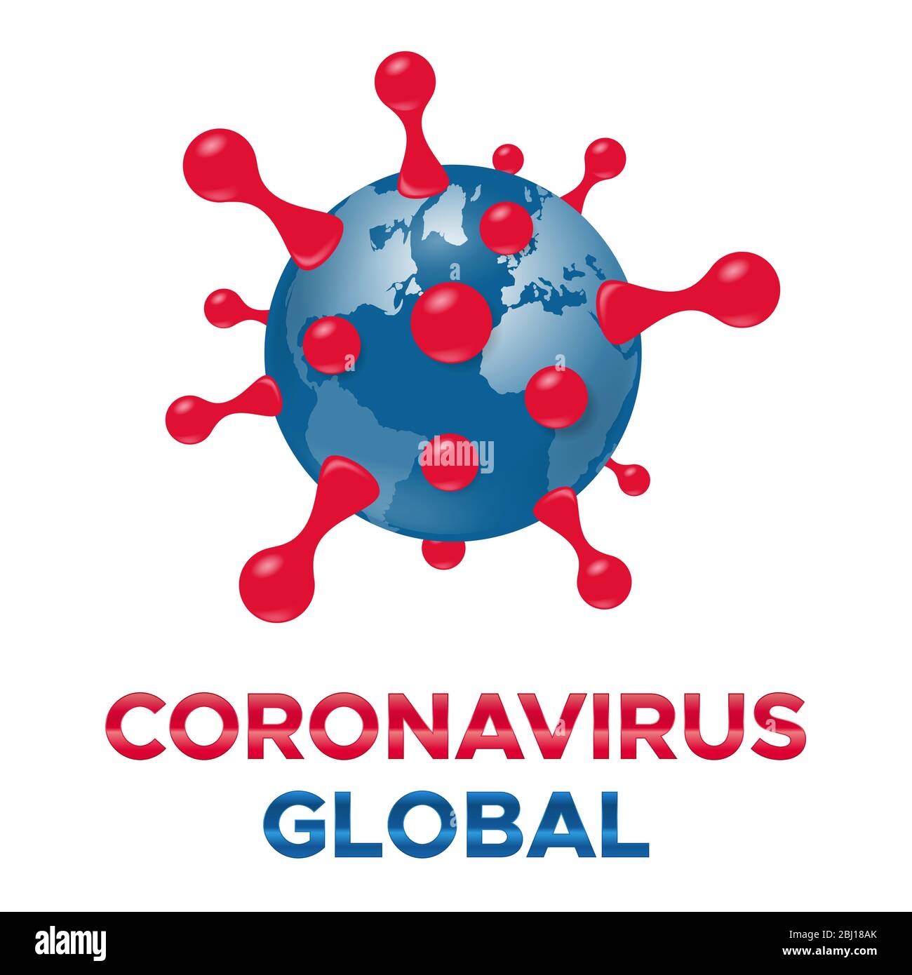Coronavirus molecule cell icon vector. 3D Vector Stock Vector