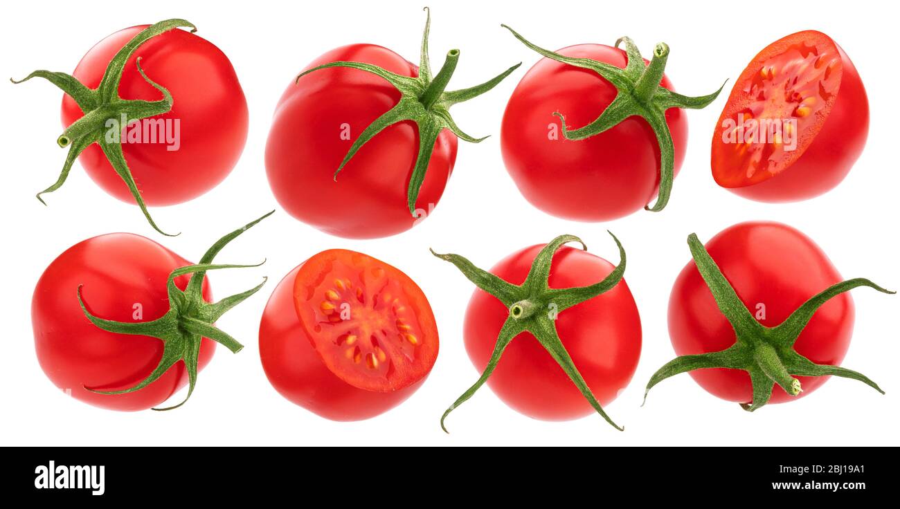 Cherry tomato isolated on white background with clipping path Stock Photo