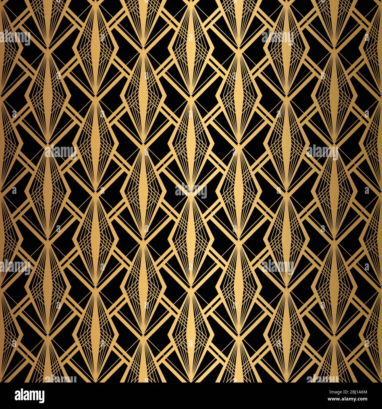 Art Deco Pattern. Seamless black and gold background Stock Vector Image ...