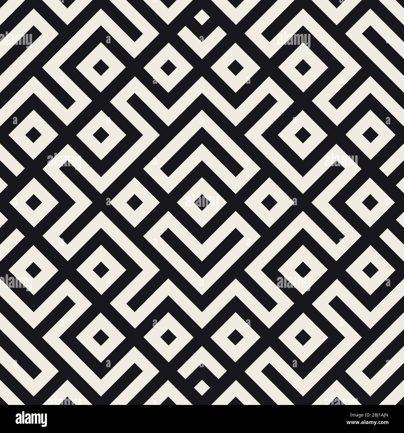 Ethnic pattern vector design. Seamless lattice background. Square repeating lines elements. Stock Vector