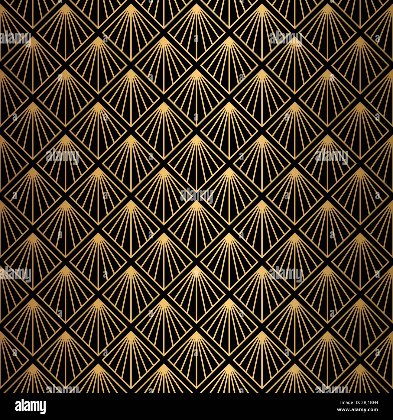 Art Deco Pattern. Seamless black and gold background Stock Vector Image ...