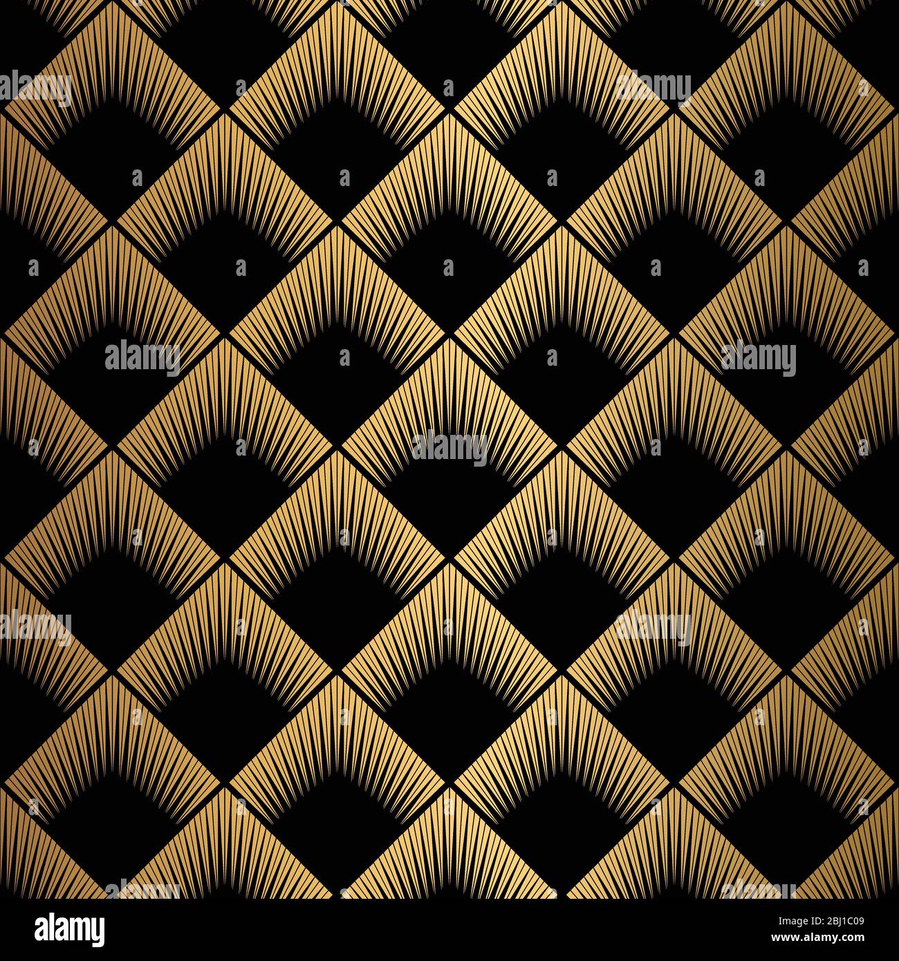 Art Deco Pattern. Seamless black and gold background Stock Vector Image ...