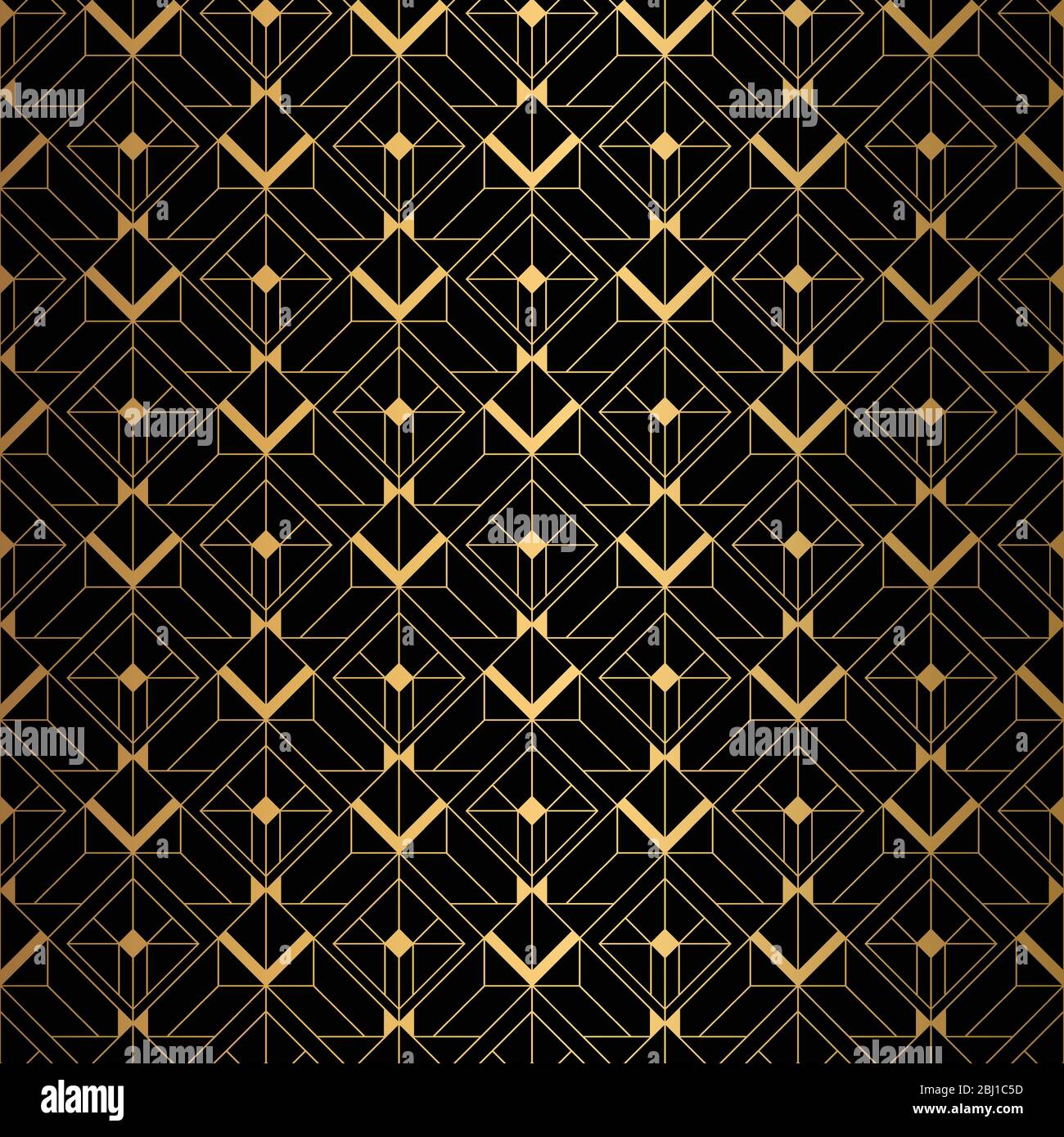 Art Deco Pattern. Seamless black and gold background Stock Vector Image ...