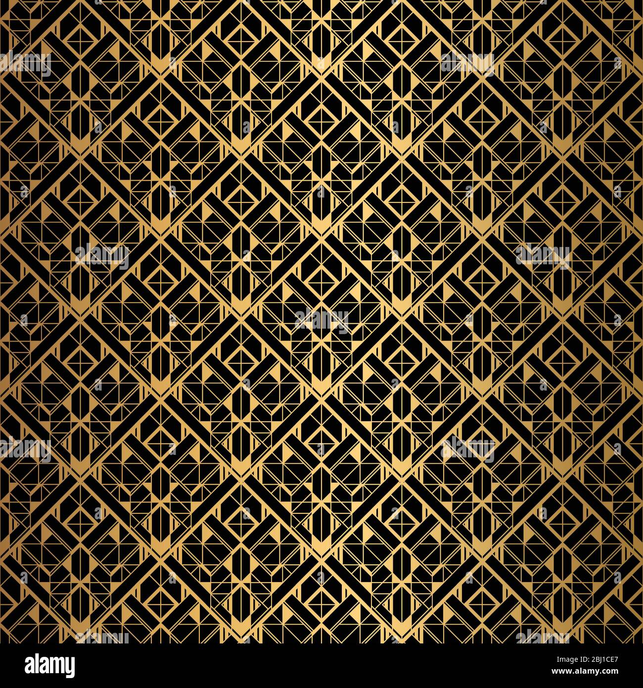 Art Deco Pattern. Seamless black and gold background Stock Vector Image ...
