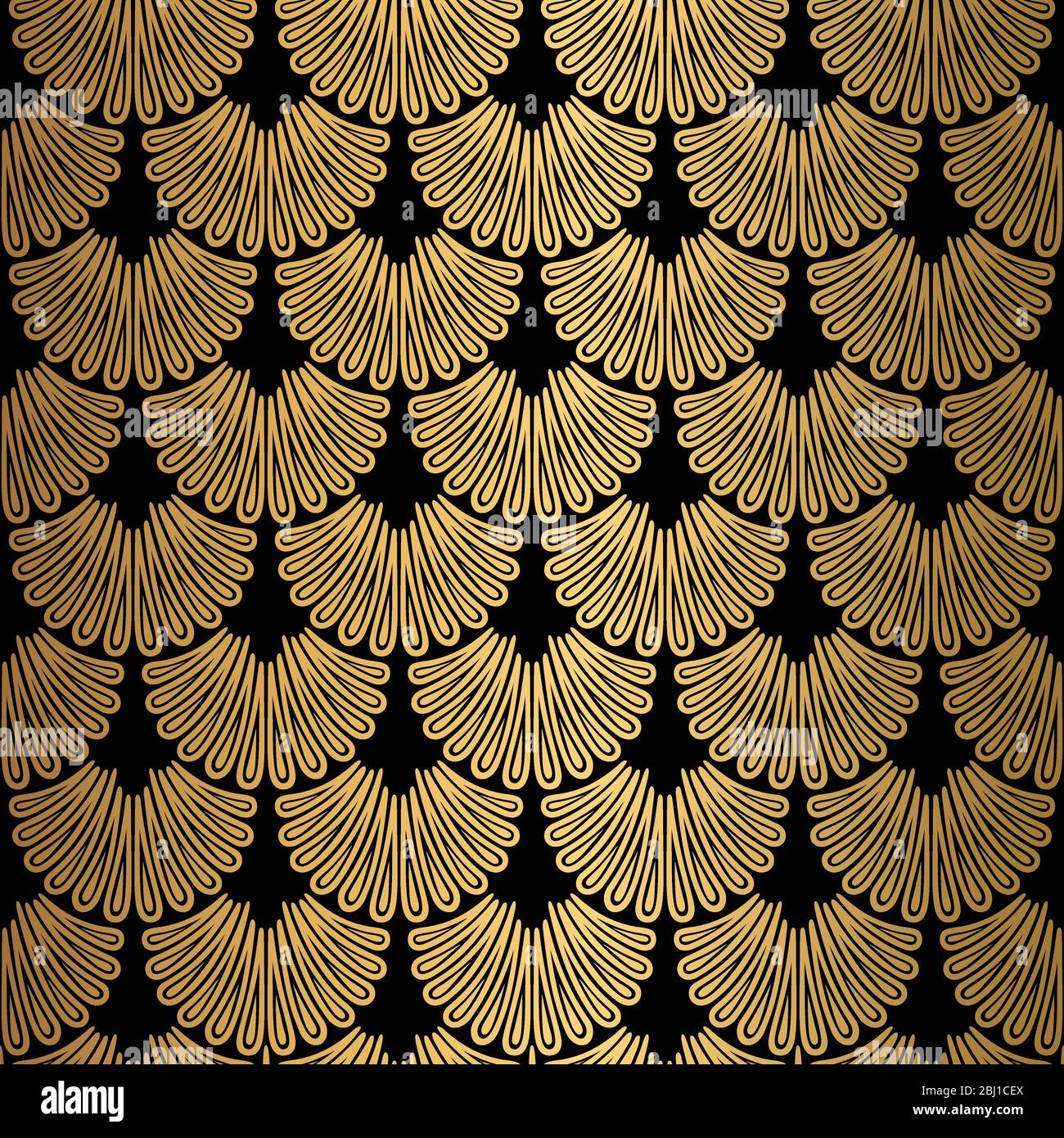 Art Deco Pattern. Seamless black and gold background Stock Vector Image ...