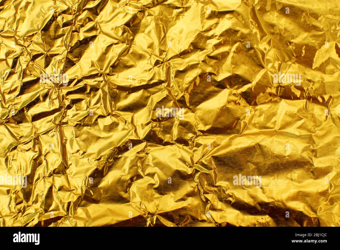 Crumpled foil texture background Stock Photo