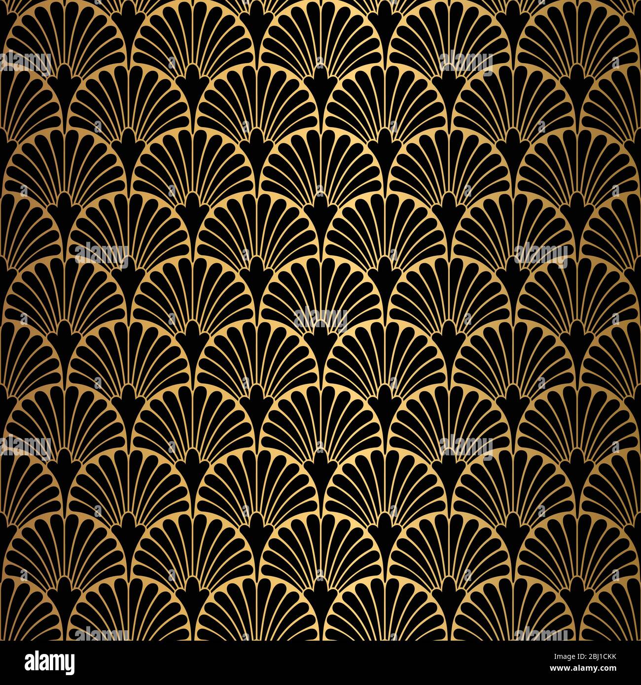 Art Deco Pattern. Seamless black and gold background Stock Vector Image ...