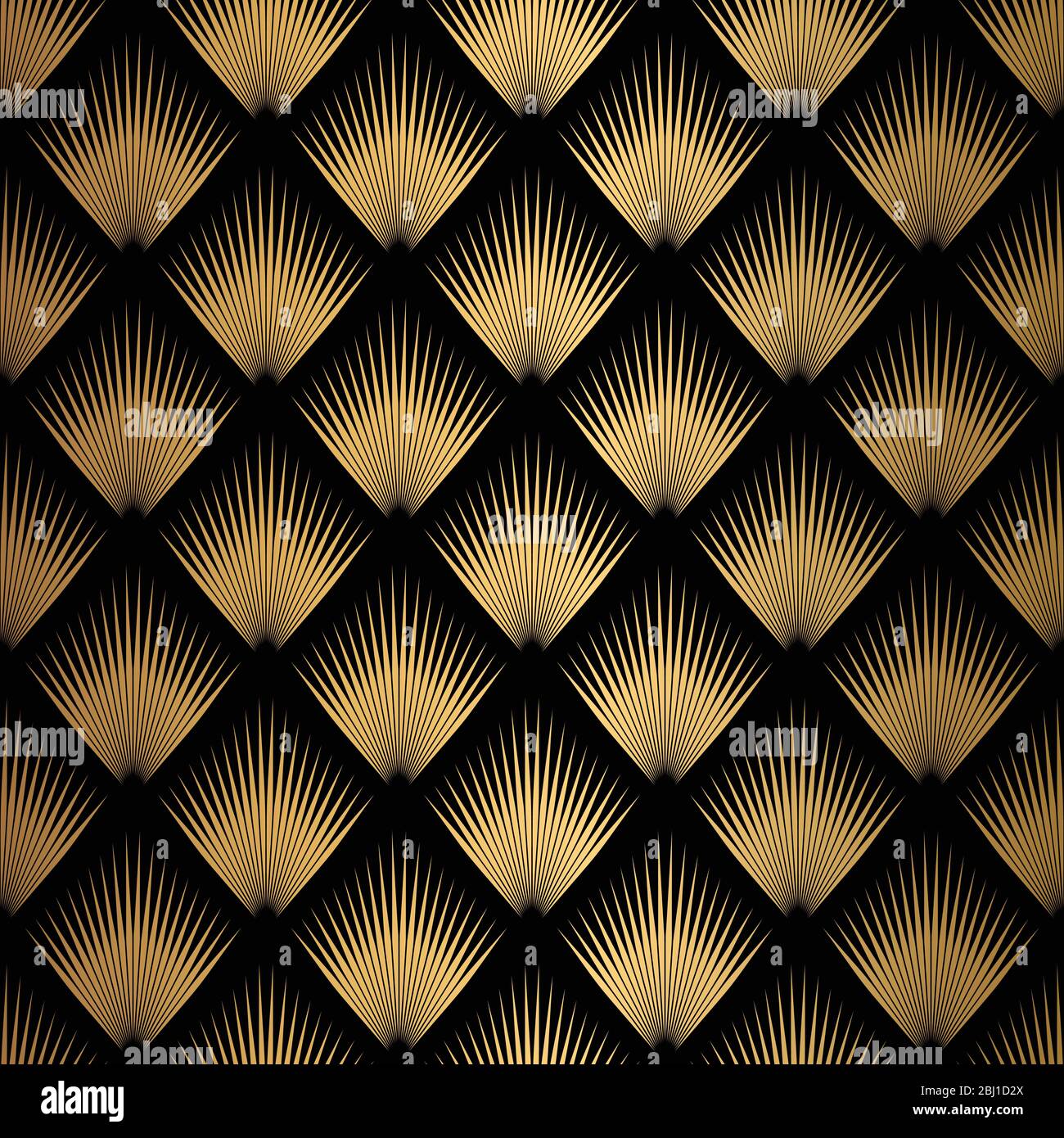 Art Deco Pattern. Seamless black and gold background Stock Vector Image ...