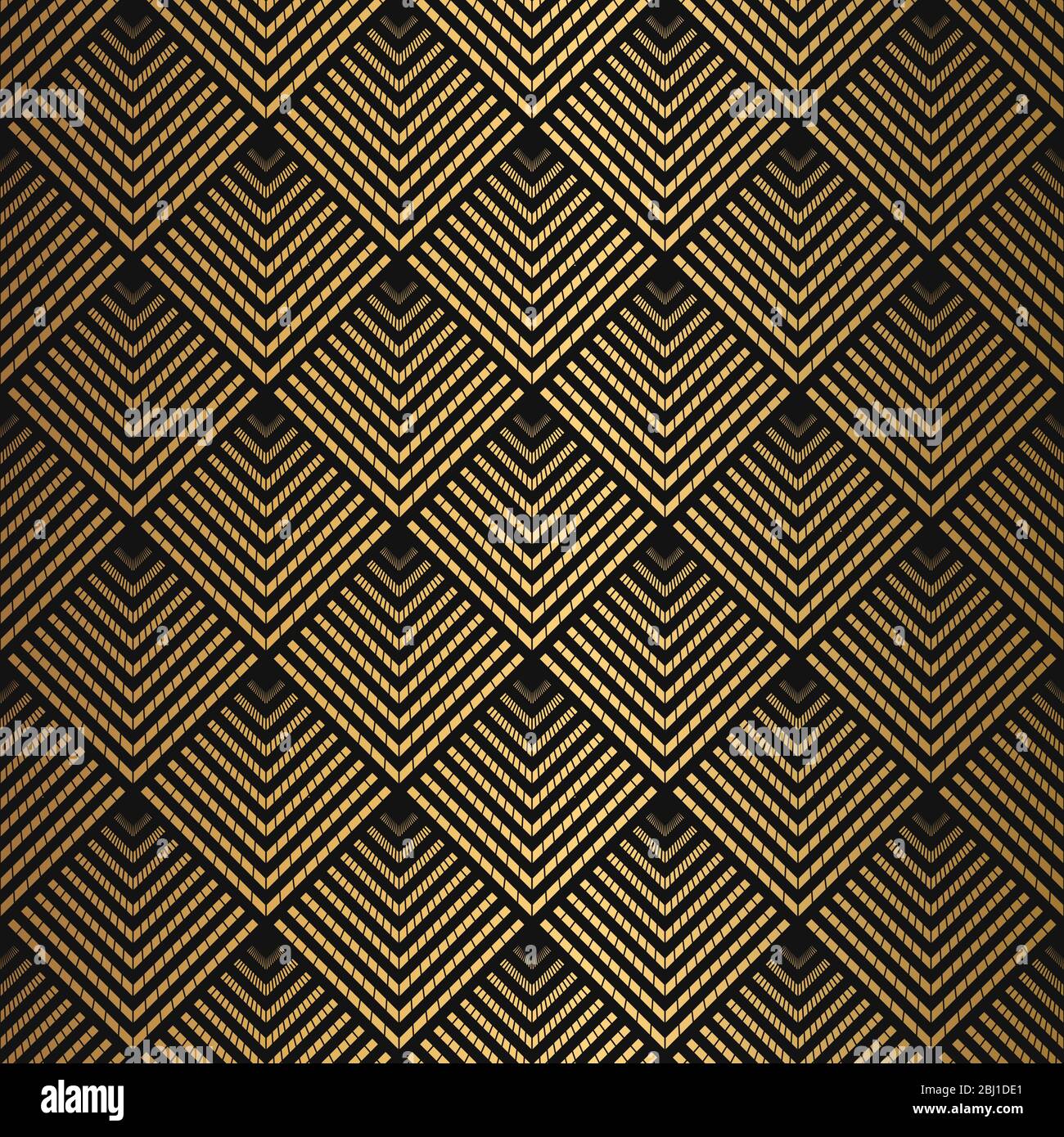 Art Deco Pattern. Seamless black and gold background Stock Vector Image ...