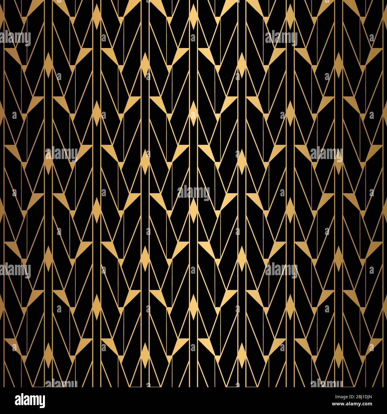 Art Deco Pattern. Seamless black and gold background Stock Vector Image ...