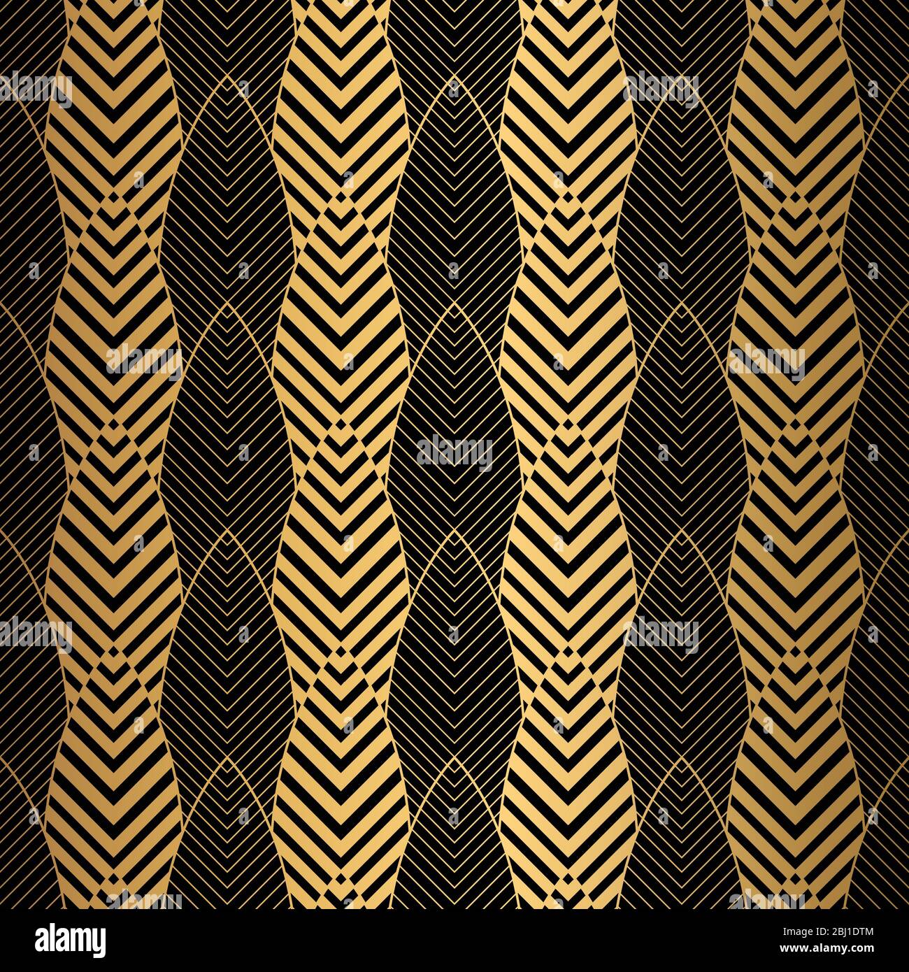Art Deco Pattern. Seamless black and gold background Stock Vector Image ...
