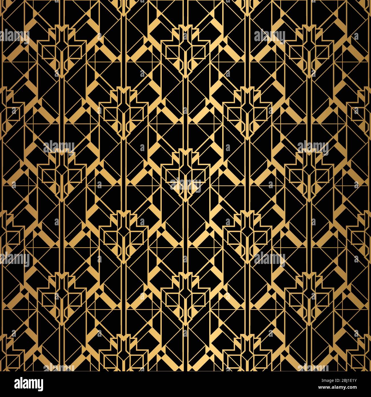 Art Deco Pattern. Seamless black and gold background Stock Vector Image ...