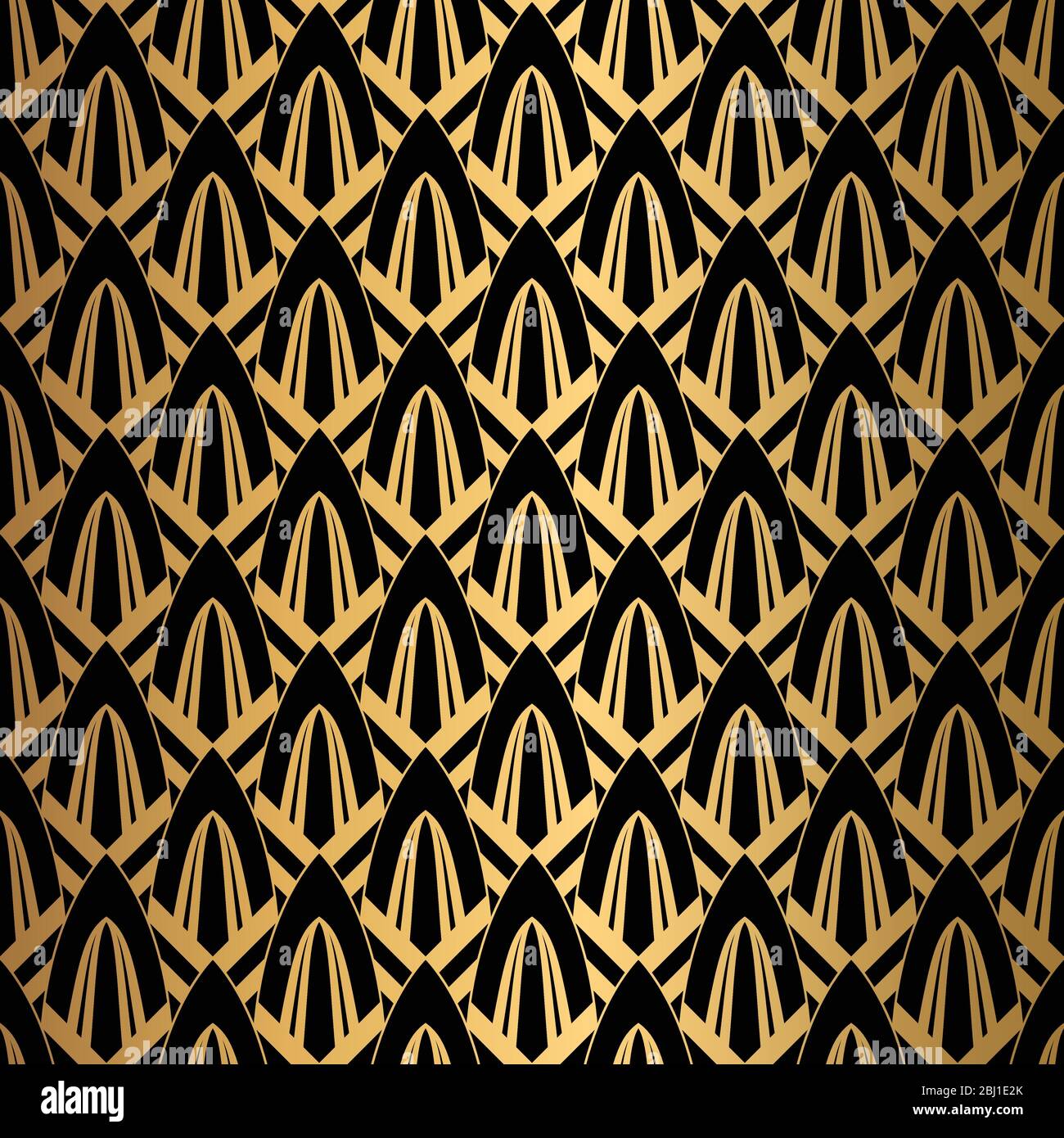 Art Deco Pattern. Seamless black and gold background Stock Vector Image ...