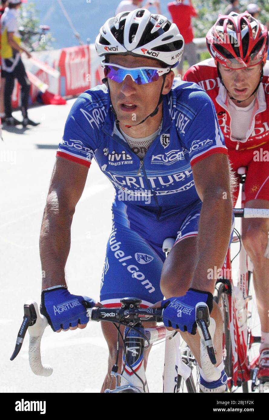 Nicolas Vogondy of Agritubel  during the Tour de France 2009, Stage15 cycling race, Pontarlier – Verbier (207,5 Km) on July 15, 2009 in Verbier, Suisse - Photo Laurent Lairys / DPPI Stock Photo