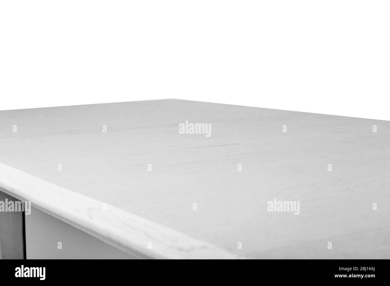 White wooden table on white background Stock Photo - Alamy