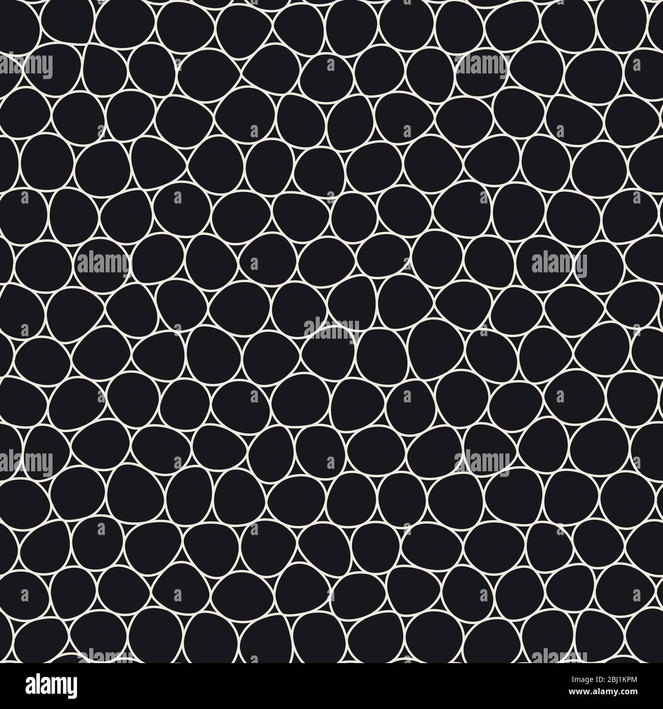Seamless irregular lines vector mosaic pattern. Abstract chaotic tessellation texture Stock Vector