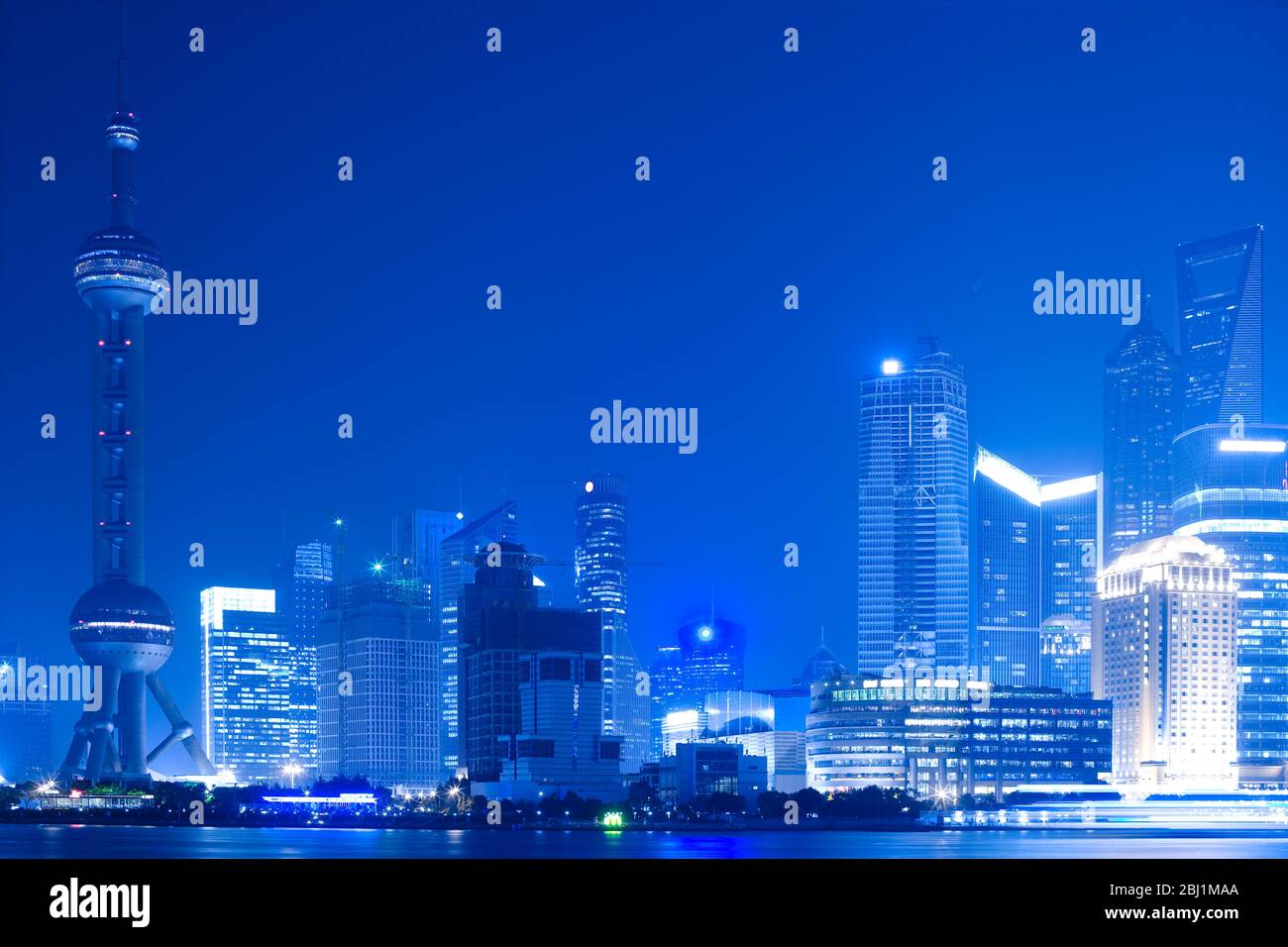 Pudong skyline night across hi-res stock photography and images - Alamy