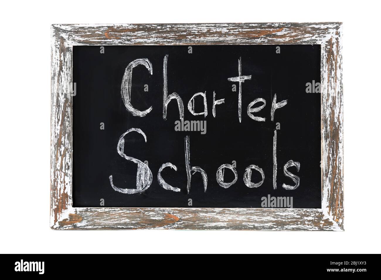 Charter Schools written on chalkboard Stock Photo